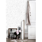 Chaotic dots monochrome Removable wallpaper white and black wall mural large
