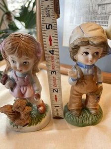 Vintage Homco Home Interiors Konvolut 2 Figuren Junge Mädchen - Bild 1 von 13