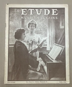 VINTAGE THE ETUDE MUSIC MAGAZINE AUG. 1923 - Picture 1 of 3
