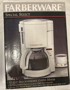 Vintage Farberware Special Select White 10 Cup Programmable Coffee Maker FSCM100