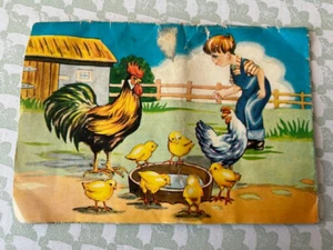 Vintage Novelty Sewing Needle Book Collectable Farm Scenes Japan with Needles - Picture 1 of 4