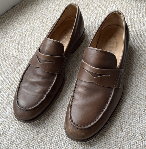 TOD’S [buone condizioni] MOCASSINI DA UOMO MARRONI TOD'S TAGLIA 7 UK