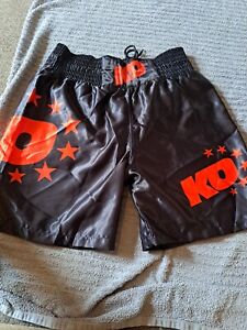 boxing shorts mens Large  Black  And Red New