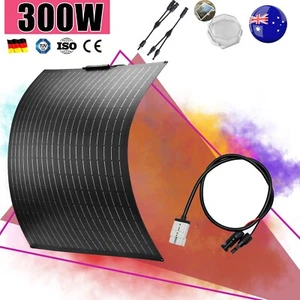 300W Flexible Solar Panel Kit 12V Mono Portable Home Caravan Camping Charging RV - Picture 1 of 10