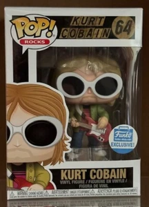 Funko Pop Kurt Cobain Funko Shop Exclusive #64 w/ protector - VAULTED - Picture 1 of 6
