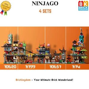 4 NINJAGO City Building Sets # 70620 - 71799 - 70657 - 71741