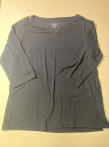 L.L Bean Woman’s XL Top 3/4 Sleeve Navy blue - Imagen 1 de 6