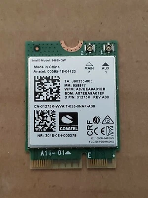 Intel 9462NGW 802.11AC+BT4.2 Mini NGFF WiFi WLAN Wireless Adapter Card 01275K - Image 1 of 2