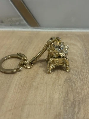 Vintage NASA Apollo Lunar Landing Module Keychain – Gold Tone Space - Image 1 of 4