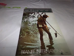 Vintage Braniff Airlines Adventure Fishing Shooting Lakes Rivers Lodges 1980 - Picture 1 of 19