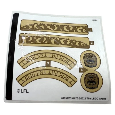 LEGO® Star Wars™ Stickerbogen 75326 Boba Fetts Thronsaal Sticker Aufkleber Sand - Bild 1 von 4