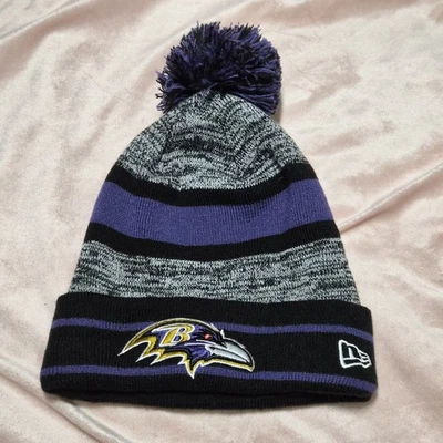 Authentic New Era Baltimore Ravens On Field Sport Knit Beanie Cold Weather Hat - Image 1 of 4