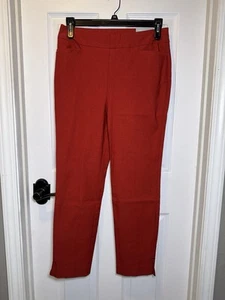 NEU Chicos so schlankmachende Brigitte schmales Bein rot kurze Hose Capri Größe 8 (1) Neu mit Etikett - Bild 1 von 6