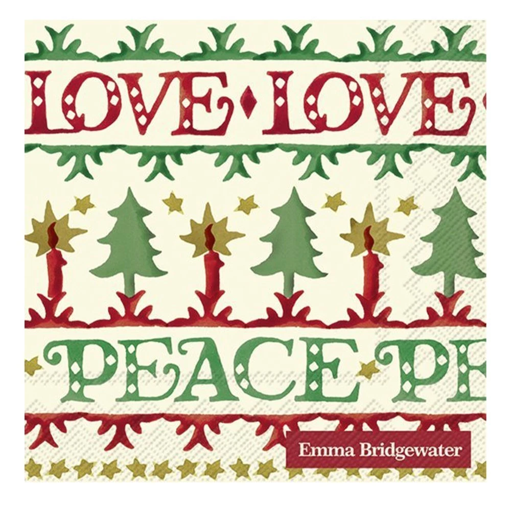 Boston International IHR Winter Holiday Christmas Paper Napkins - 20 Count Lunch Size With Mitten Design