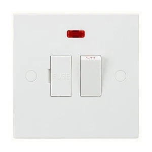 10x Knightsbridge SN6300N 13A Switched Fused Spur Unit with Neon, Square Edge - Picture 1 of 2