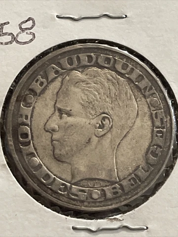 1958 Belgium 50 Francs Des Belgen Silver Coin tk597* Cover