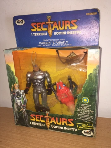 Coleco Sectaurs DARGON and PARAFLY Action Figure MIB, 1984 Cover