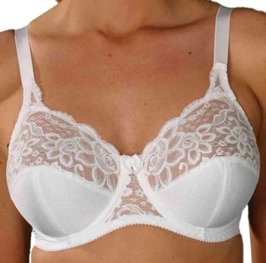 Sujetador Silhouette Paysanne Blanco UK 30FF Con Aros Copa Completa Eur 65FF Sin Relleno - Imagen 1 de 1