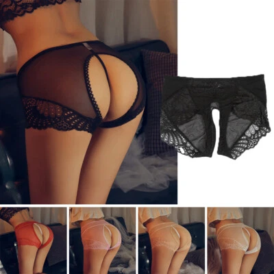 Damen Offene Schritt Spitze Höschen Damen Sexy Schritt Slips Knicker Unterwäsche - Bild 1 von 4