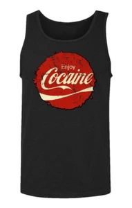 Camisa Cola Enjoy Divertida Totalmente Nueva con Logotipo de Coca Para Hombre Camiseta Sin Tanque - Imagen 1 de 4