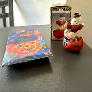 Vintage Artmark 1999 Bobble Halloween Ghost Home Decor Decoration Pumpkin Jack - Picture 1 of 5