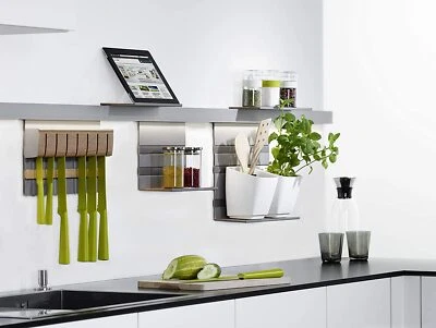 Kesseböhmer Linero Mosaiq Starter Kit Ringhiera da Cucina Parete Mini Midi Maxi - Immagine 1 di 4