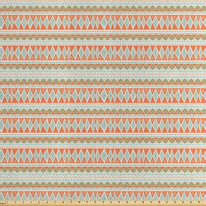 Geometrisch Satin Stoff als Meterware Ethnische handgezeichnete Muster - Bild 1 von 11
