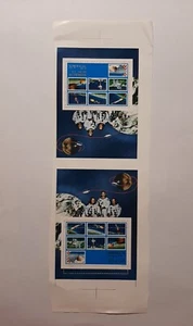 1970 VARIETÀ Tête-bêche SOMALIA MOONLANDIG FOGLIETTO NON EMESSO NUOVO RARE RRR - Picture 1 of 6