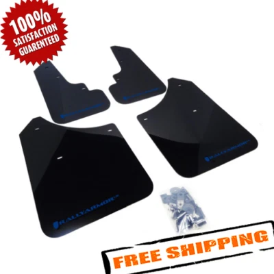 Rally Armor MF5-UR-BLK/BL Black/Blue UR Mud Flaps for 2003-2008 Subaru Forester Foto 1 de 4