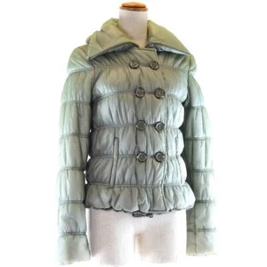 Armani Rezzoni Down Jacket Water Repellent Nylon Gray Women's Size S Length 58cm - Picture 1 of 11