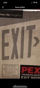 LED Exit Sign Red Letters Battery Back Up New With Box - Picture 1 of 7