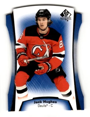 2021-22 SP Authentic Die Cuts Blue Jack Hughes #DC-24 - Image 1 of 2