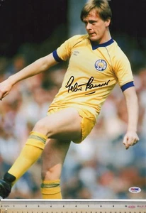 PETER BARNES LEEDS & ENGLAND SIGNED POSTER-SIZE PHOTO PSA - Picture 1 of 1