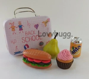 Almuerzo escolar rosa para American Girl 18" muñeca comida ¡FÁCIL ENVÍO GRATUITO AÑADE! - Imagen 1 de 12