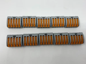 WAGO 222-415 Push-In Connector Gray 0.81" 400V 32A Side-Entry Wiring Lot of 10 - Picture 1 of 5