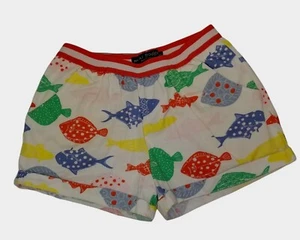 Mini Boden Girls Seaside Pull-on Shorts Fish Print Size 10Y 0622 - Picture 1 of 6