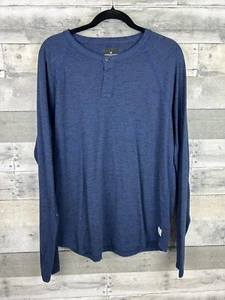 American Eagle Outfitters Flex Classic Fit Long Sleeve Blue  Henley Shirt Men XL - Picture 1 of 6