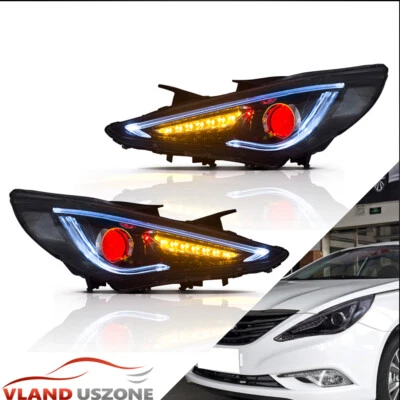 Faros halógenos ojos de demonio VLAND para Hyundai Sonata 2011-2014 actualización LED Foto 1 de 4