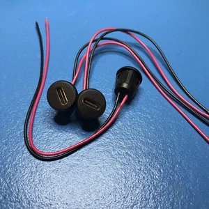 3 New USB Type C Connector Female Socket 2P Charging Interface with Welding Wire - Zdjęcie 1 z 4