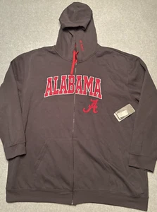 Alabama Crimson Tide Jacke Herren 4XL grau Kolosseum durchgehender Reißverschluss Kapuze Fleece neu mit Etikett - Bild 1 von 13