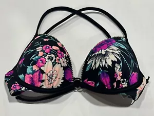 Women's Shore Light Lift Bikini Top - Shade & Shore Black Floral 32A - Picture 1 of 2