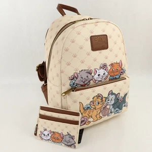Loungefly Disney Katzen Mini Rucksack & Kartenhalter Blumen Aristocats Oliver Marie - Bild 1 von 18