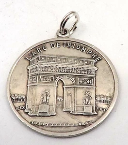 US EUCOM Officers Wives Club L' Arc de Triomphe Sterling Silver Pendant - Picture 1 of 5