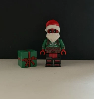 LEGO Deadpool Christmas minifigure custom pad printed - Image 1 of 3