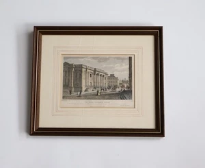 Stampa antica incisione Royal Exchange Dublino acquaforte incorniciata 11,25” x 9,5” - Foto 1 di 6