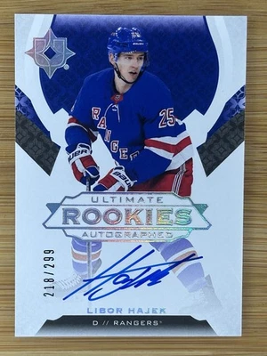 2019-20 Ultimate Collection Rookies Libor Hajek Auto /299 Card #124 Rangers - Image 1 of 2