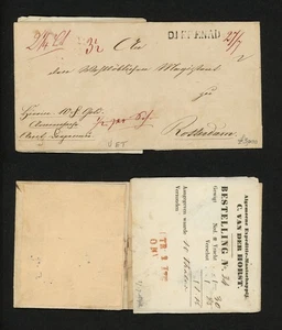 1848 NETHERLANDS COVER DJEPENAD H/S, VAN DER HORST SHIPPING COMPANY RE GOLD, RRR - Imagen 1 de 3