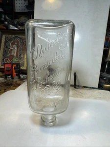 Morticians Rochester Germicide Co Elbalming Fluid Pat 1888 Embossed Bottle Plug - Picture 1 of 10