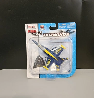 Maisto Tailwinds Fresh Metal F/A-18 Hornet Die Cast Navy Jet & Stand 2010 Nuevo Foto 1 de 2