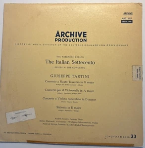 ITALIAN SETTECENTO - SERIES A: THE CONCERTO - GIUSEPPE TARTINI - LP ARC 3117 - Picture 1 of 4